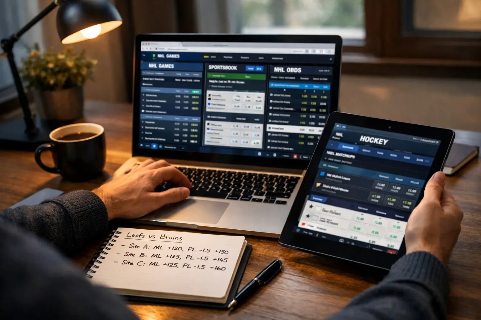 Comparaison des cotes de différents bookmakers pour les paris sur le hockey