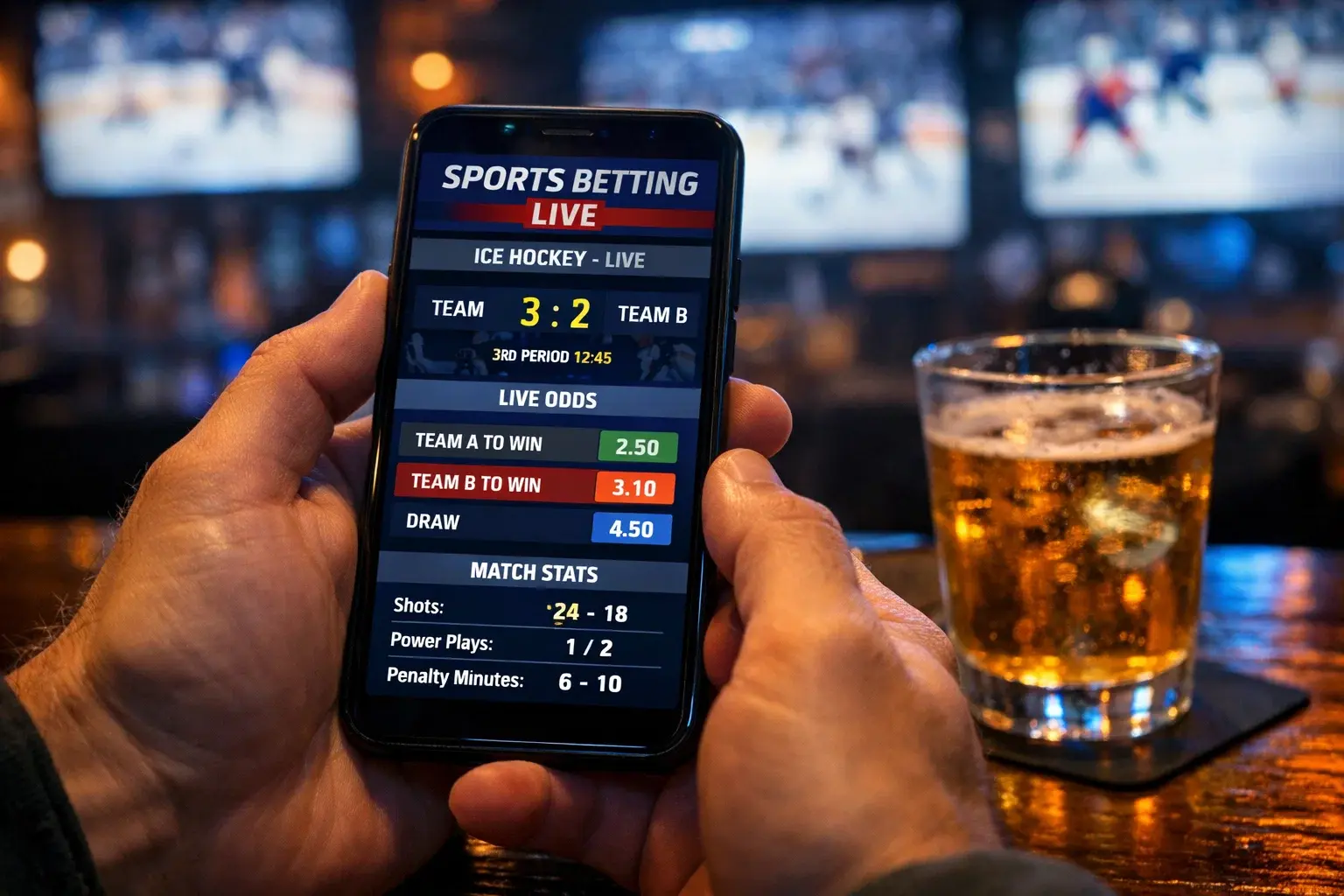 Paris en direct sur le hockey avec Betclic depuis un bar sportif