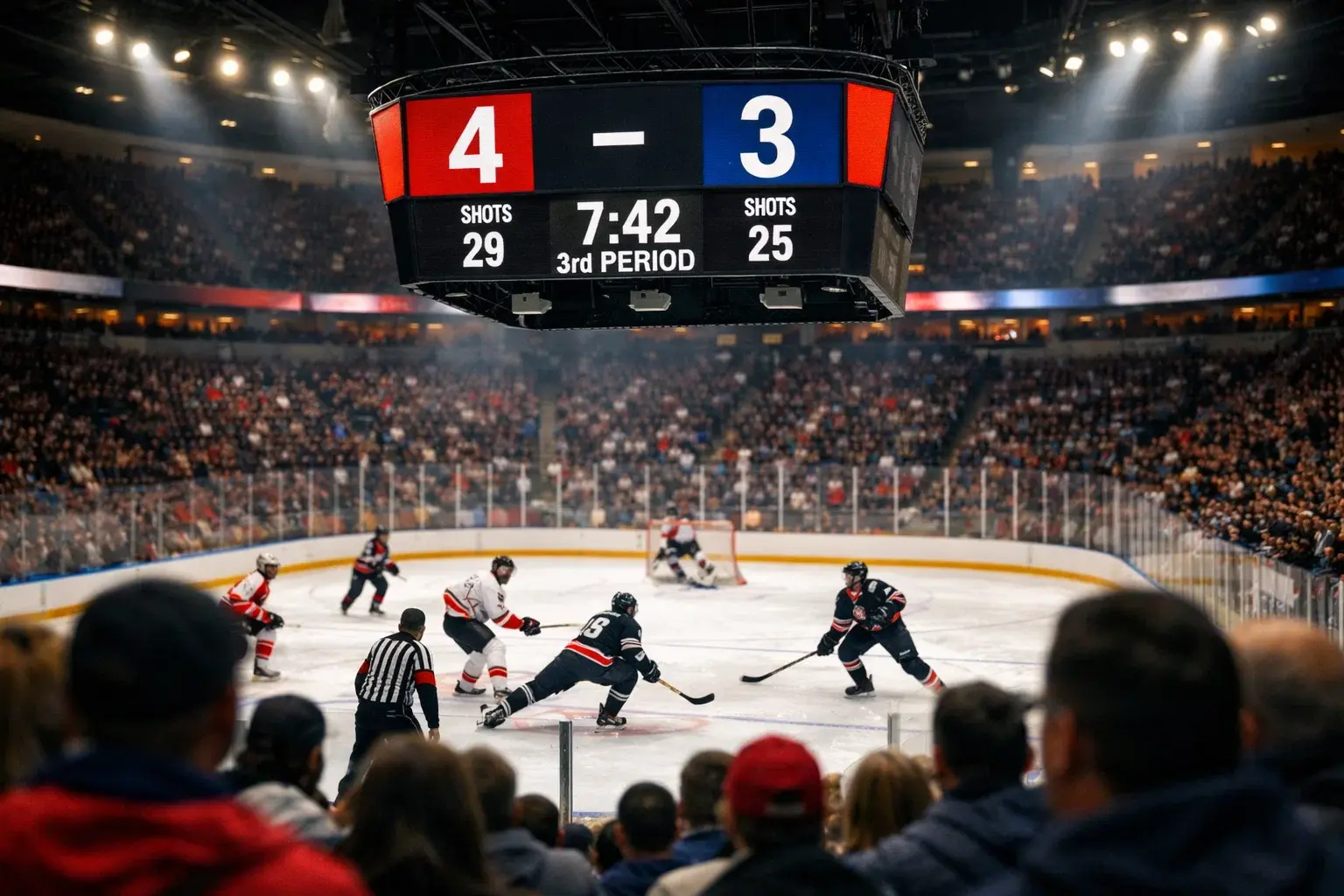 Tableau des scores et cotes Over/Under pour les paris sur le total de buts au hockey